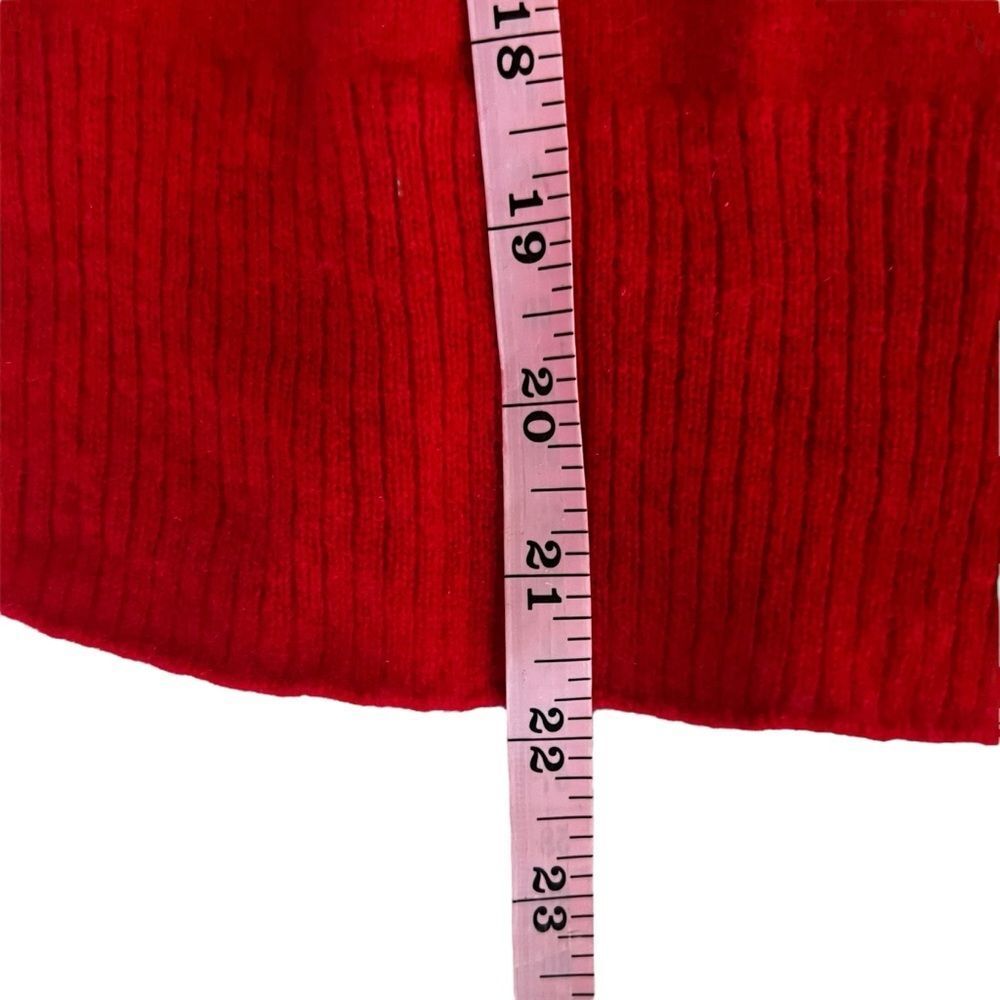 Solid & Striped 100% Cashmere Red Oversized Crewn… - image 7